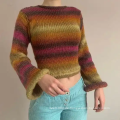 Vintage Short Tie-Dye Strickpullover